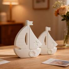 2-Cavity DIY Swim Ring & Sailboat Combination Epoxy Resin Mold, Small Boat Sail Decor Gypsum Silicone Mold - Sailboat Mold - View 5