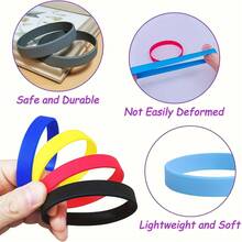 4pcs Solid Color Silicone Wristbands, Flexible Waterproof Durable For Sports Club, Team Building, Games, Party Favors, Football Events, ID Badges - Silicone Wristband - View 5