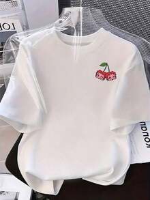 Envío gratis, entrega local enéxico, entrega en 4 días ¡Novedad! Blusa de manga corta para mujer, diseño liso, para estar en casa o para uso casual. Oferta por tiempo limitado. Preciosa blusa, cómoda y de largo regular. Lavable aáquina. - Blanco 2 - Ver 4