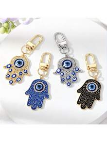 Móc khóa hình bàn tay Hamsa, móc khóa hình mắt ác, móc khóa nữ, móc khóa nữ dễ thương, móc khóa tráng men bền, mặt dây chuyền đá Zirconia cho túi xách, móc khóa trang trí xe hơi, quà tặng học sinh, phong cách Gothic Y2K, quà tặng Ngày của Mẹ, Ngày của Cha, quà tốt nghiệp, quà tặng giáo viên - Xem 1