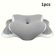 Bantal Leher Kupu-kupu Ergonomis dari Busa Memori dengan Bentuk C/Penyesuaian Tinggi Ganda, Sarung Transparan Memberikan Dukungan - Bantal Bantu Tidur Cocok untuk Posisi Tidur Miring/Terlentang/Tengkurap, Penggunaan Ganda untuk Perjalanan dan Rumah, Dapat Dicuci dengan Mesin - B - View 15