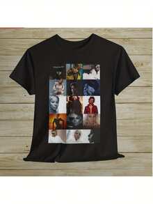 Camiseta de hombre de Mary J. Blige, versión negra, este artículo favorito de los fans es perfecto para uso casual y giras musicales.   Adecuado para fiestas y uso diario, perfecto para vacaciones y tiempo de juego, ideal para fiestas y vacaciones en familia, estilo urbano, moda moderna, atuendo de fiesta, ropa casual de verano. - Negro - Ver 1