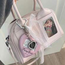 Borsa a tracolla da donna, dall'aspetto di alta qualità, esclusiva borsa a cuscino Boston, borsa a spalla con tracolla - Bianco - Visualizzare 7
