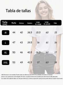 Mujer Camiseta de manga corta con estampado térmico de corazón rosa con borde dorado, diseño de corazón en estilo acuarela, estilo tierno casual - Blanco - Ver 5