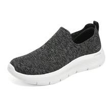 Skechers Giày đi bộ thoải mái mới dành cho nữ, giày lười nhẹ nhàng, kiểu dáng thường ngày. - Đen và trắng - Xem 3