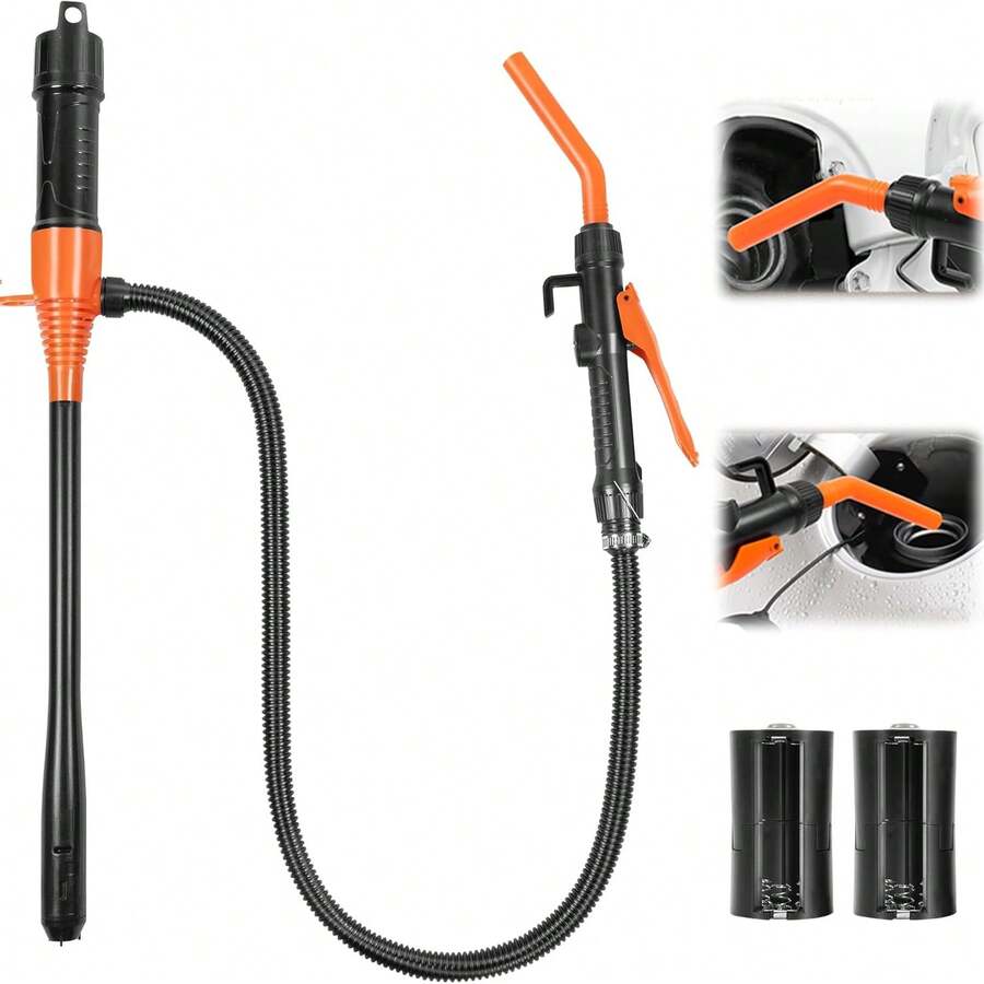 2026 Upgrade Portable Power Battery Pump, Battery Operated Electric Siphon Pump, Gas Pump For Gas Can, Extended Hose Fuel Transfer Pump, Portable Hand Fuel Pump For Gas, Fuel,, Water Transfer - Default - View 1