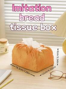 1pc Creative Hamburger Shape Tissue Box, Cute Corn Paper Extraction Box, Cream Bread Tissue Box, Stylish Rectangular Facial Tissue Dispenser, Fun Decorative Napkin Organizing Box, Durable And Multifunctional,Suitable For Bathroom, Dressing Table, Countertop, Bedroom, Office, Family Living Room Decoration, Restaurant Fun Decoration - Tissue Storage Box - View 10