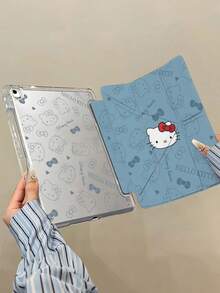 SANRIO 可爱Hello Kitty Air保护套，三折式保护套，带笔槽，防震透明背板，支持iPad Air 11/13英寸自动休眠/唤醒功能 - 彩色 - 查看 4