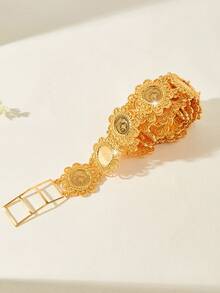 Mgyi Jewelry Gold Plated Lace Coin Waist Chain, Hollow Body Chain Belt For Women, Wedding And Party - PYD-012 - View 3