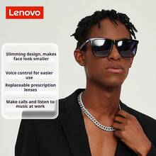 Lenovo Bluetooth Glasses And Earphones In One GL1, High-Definition Call Noise Reduction + Polarized Lenses, Essential For Sports And Cycling, Wireless Contactless Music Glasses, Compatible With Apple. - View 3