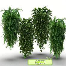 1/4 件混合仿真植物（桉树藤蔓 + 波斯草藤蔓），适用于阳台悬挂/庭院景观/庭院围栏/空白墙面 - 逼真的仿生叶片纹理 + 自然下垂造型 - 还原真实植物的活力 - 采用户外专用防紫外线和防水材料 - 长期放置不褪色、不变形，无需施肥或修剪 - 适用于任何节日：情人节、春季、感恩节、教师节、复活节等，全年可用 - 綠色 - 查看 8