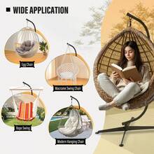91" Hanging Hammock C-Stand For Chair Porch Swing Resistant 360 Degree Steel - 1 - View 7