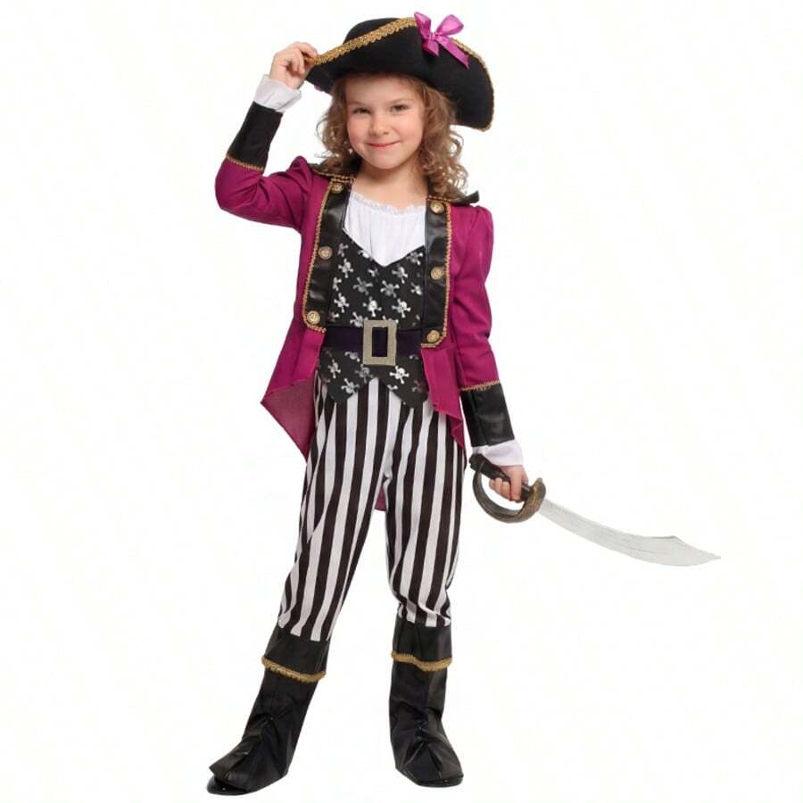 Trang phục cướp biển cho bé gái, trang phục nhập vai cướp biển cho bé trai và bé gái, lễ Purim, Halloween, tiệc sinh nhật, trang phục hóa trang.