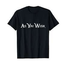 Camiseta unisex de manga corta, Camiseta con gráfico de texto de fantasía estilo pirata As You Wish, playeras hombre, spiderman, ,  mujer, romwe men, boho chic, regalos para maestros, camiseta de mujer, atuendos curvos para hombre, y2k - Negro - Ver 1
