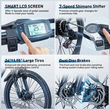 Adult Electric Bicycle, 36V 15AH Battery, 500W Motor, 24-Inch Tires, Mudguards And Gift Bag Included. - 黑色pro - 查看 6