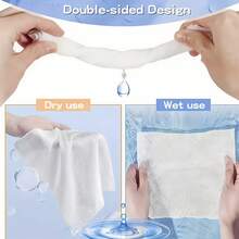 70 miếng/30 miếng/1 miếng Khăn lau mặt dùng một lần, khăn giấy mặt dày mềm, khăn tẩy trang thân thiện với da em bé, khăn không dệt mềm dùng được cả khô và ướt, phù hợp cho da nhạy cảm, đóng gói riêng lẻ, lý tưởng cho du lịch, bãi biển và làm sạch hàng ngày, khăn lau đa năng - Nhiều màu - Xem 9