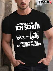 Men T-Shirts - 黑色 - 查看 6