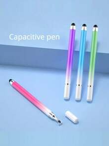 Dual-Tip Touch Pen - Gradient Color, Suitable For Smartphones & Tablets, Built-In Stand, Great For Artists And Creative Professionals - Multicolor - View 6