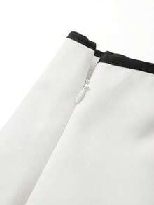 Falda envolvente casual para mujer - Blanco - Ver 6