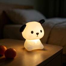 小狗造型乙烯基夜灯，暖色LED床头灯，适用于儿童日托中心、卧室、办公室，可爱房间装饰，也是完美的节日/生日/婴儿派对礼物。 - 隨機暖光或白光 - 查看 6