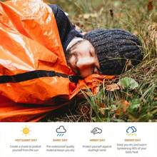Outdoor Survival Sleeping Bag, PE Aluminum Foil Insulation Emergency Tent, Radiation Protection Reflective Shelter, For Camping - Multicolor - View 6