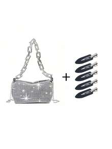Luxury Sequin Crossbody Bag, New Fashion Shoulder Bag - Adjustable Strap, Perfect For Daily Commute, Outings And Parties - Ideal Birthday/Holiday Gift And Party Accessory, Side Pocket, High Quality Bag, Novelty Handbag, Small Handbag, Designer Handbag, Suitable For Teenagers, Travel Essential, Holiday Accessory, Fashion Handbag, Chic Handbag, Durable Polyester, Lightweight Bag, Compact Handbag, Young Women, Teen Fashion - Multicolor - View 15