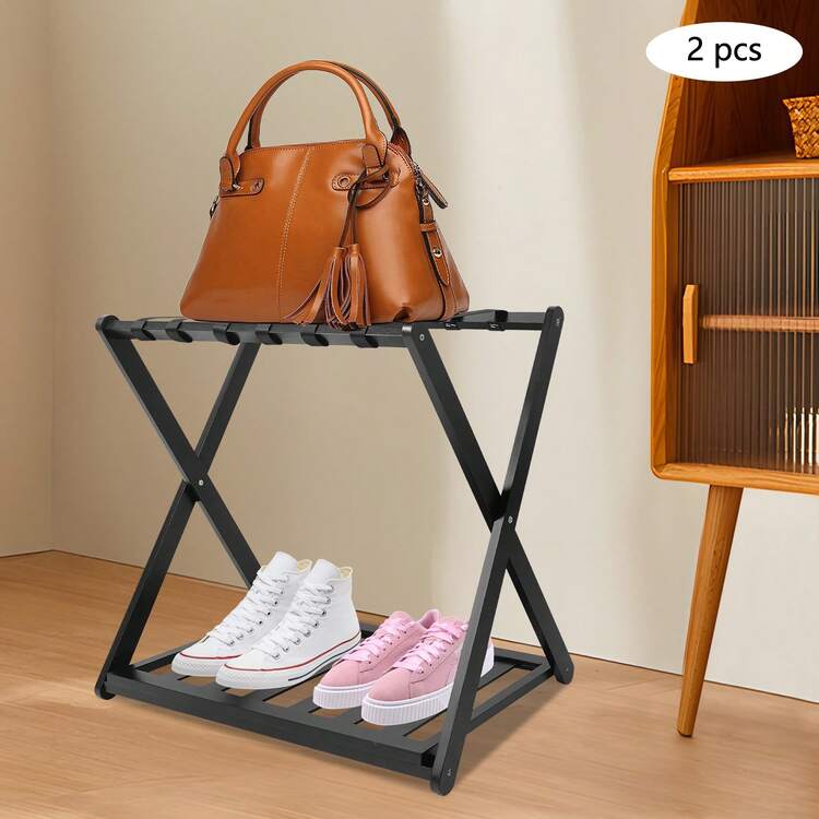 Luggage Rack, 2 Pack Luggage Rack For Guest Room, Folding Luggage Rack - 查看 5