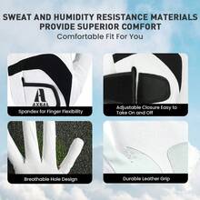 FINGER TEN Men's Left Hand Golf Glove 1 Pack, Breathable Soft Golf Gloves, All Weather Non Slip Grip Design, Comfortable Close Fit From S To XL Size, Daily Golf Training Outdoor Course Playing Use, Casual And Professional Golf Player Essential Sports Accessory - White - View 3