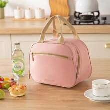 1pc Insulated Lunch Bag, Waterproof Lunch Cooler Bag, Thermal Lunch Box, Reusable Portable Lunch Bag With Adjustable Strap, Suitable For Work, School, Picnic, Back To School, Outdoor Activities - Multicolor - View 19