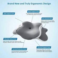 Memory Foam Cervical Pillow, Ergonomic Curve Side Sleeper Pillow, Deep Sleep Cervical Pillow, Ergonomic Memory Foam Pillow, Neck & Shoulder Pillow, Memory Foam Pillow, Ergonomic Cervical Support Pillow Suitable For Side Sleepers - 1PC - View 4