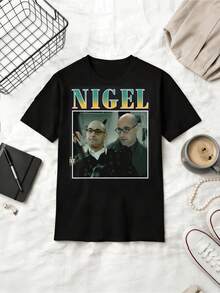 Tucci As Nigel Retro Vintage Rap Tee Shirt - Black - View 1