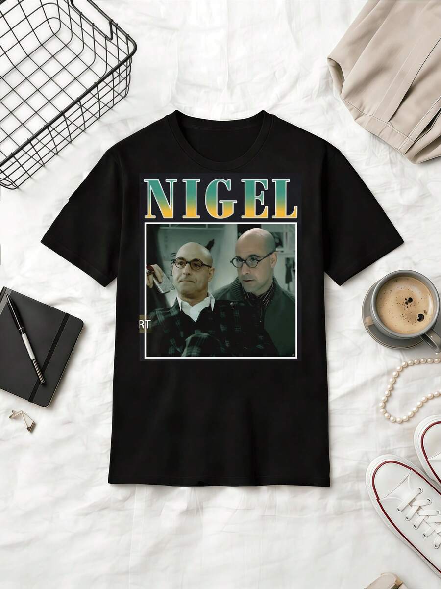 Tucci As Nigel Retro Vintage Rap Tee Shirt - Black - View 1