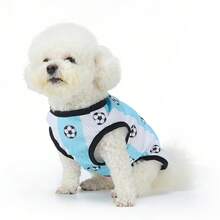 2026 足球狗狗服装 巴西阿根廷墨西哥球衣宠物背心 猫咪服装 幼犬服装 幼犬用品 狗狗配件 绿色 黄色 蓝色 红色上衣 - 彩色 - 查看 4