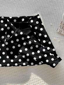Falda corta de verano informal para mujer con cintura baja de unicolor - Blanco - Ver 4