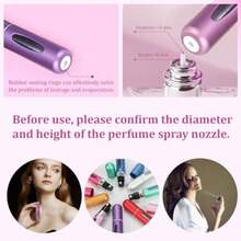PCS Travel Refillable Perfume Atomizer Bottles, 5ml Mini Portable Spray Bottles For Travel Accessories, Multicolor Perfume Containers - 12 Colors - View 7