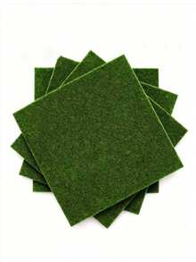 5 Packs Of 9.8 Inch Artificial Grass Turf, Suitable For Craft Decoration, Miniature Decoration Projects, Indoor/Outdoor Carpets, Green, Durable And Easy To Maintain, Applicable For Patios, Lawns, Model Lawns, Can Be Used For DIY Fairy Garden Accessories And Decoration Sets - A - View 3