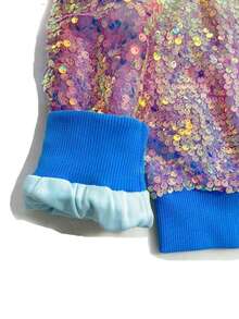 Chaqueta combinada de colores con lentejuelas - Color de imagen 4 - Ver 3