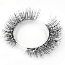 3D Faux Mink False Eyelashes Set 10 Pairs Lightweight Natural Look D Curl Fluffy Wispy Dramatic Volume Daily Makeup Lashes - Black - View 8