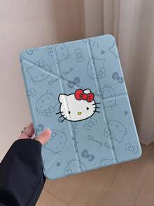 SANRIO 可爱Hello Kitty Air保护套，三折式保护套，带笔槽，防震透明背板，支持iPad Air 11/13英寸自动休眠/唤醒功能 - 彩色 - 查看 1