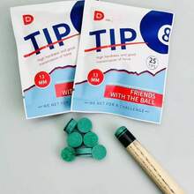 2 Pieces 11mm, 13mm, 14mm Pool Cue Tips, Multilayer Pigskin Pressing, Professional Snooker And American Nine-Ball Billiard Tip, Durable Fit, M Hardness - 2Pcs - View 5