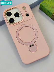 Ốp lưng điện thoại từ tính xoay 360° màu hồng Koolife, chất liệu PC+TPU mờ chống sốc, có vòng đỡ, tương thích với Apple 17/17pro/17promax/17Air/16/15/14/13 - Hồng - Xem 4