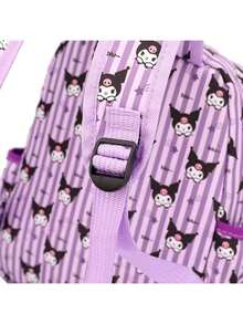 SANRIO 1个三丽鸥时尚女士背包和铅笔盒 - 可爱清新印花Hello Kitty Kuromi My Melody大容量笔记本电脑包,轻便可调节肩带,理想的学校/户外/旅行包,必备返校礼物 - 彩色 - 查看 9