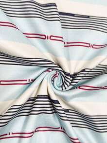 Camiseta de manga corta de mujer con cuello redondo, estampado de lunares, de uso casual y versátil para uso diario - Multicolor 5 - Ver 4