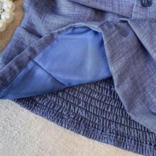Denim Effect Ruched Decor Button Embellished Elegant Camisole Top For Women - Café integral - Ver 4
