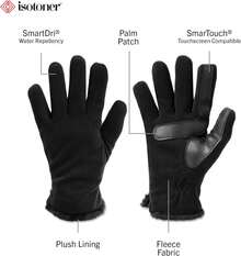 Isotoner Womens Stretch Fleece Gloves With Microluxe Lining And Smart Touch Technology - MàuB - Xem 2