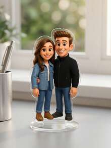 Custom 3D Acrylic Figurine, Custom Photo, Family Custom Photo Frame, Mother's Day Gift, Birthday Gift, Anniversary Gift, Mom Gift, Home Decor, Home Life - Multicolor - View 3