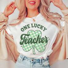 Camiseta de Maestro para el Día de San Patricio, Camiseta de Maestro de Preescolar de San Patricio, Camiseta de Maestro Retro, Camiseta de Maestro Afortunado, Traje de Maestro de San Patricio, Camiseta de Maestro 100% algodón - Blanco - Ver 4