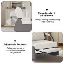 Patio Lounge Chair & Swing Chair - Iron Frame Rocking Chair With Footrest - View 5