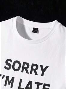 NEON BLANC Short-Sleeved Crew Neck T-Shirt With Letter Print, Casual And Versatile For Everyday Use - 白色的 - 查看 3