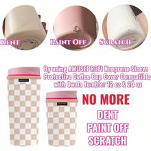 Neoprene Sleeve Compatible Tumbler 12 Oz 20 Oz Protective Coffee Cup Cover Compatible SmoothSip Slider Stainless Steel Travel Mug, No-Scratch Quiet Grip, Decorative Insulated Cozy - Vườn Thiền Hòa Hợp + 12 Ounce - Xem 2